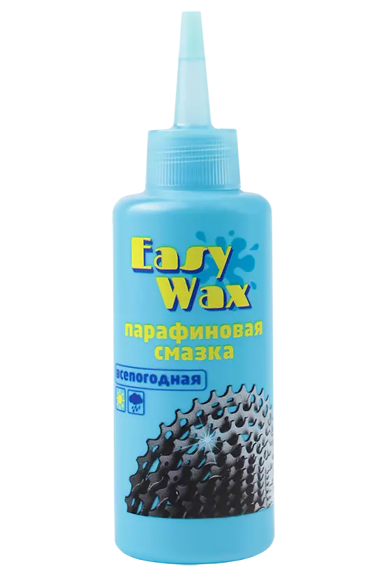 Флакон парафиновой смазки Easy Wax и чистая велосипедная цепь